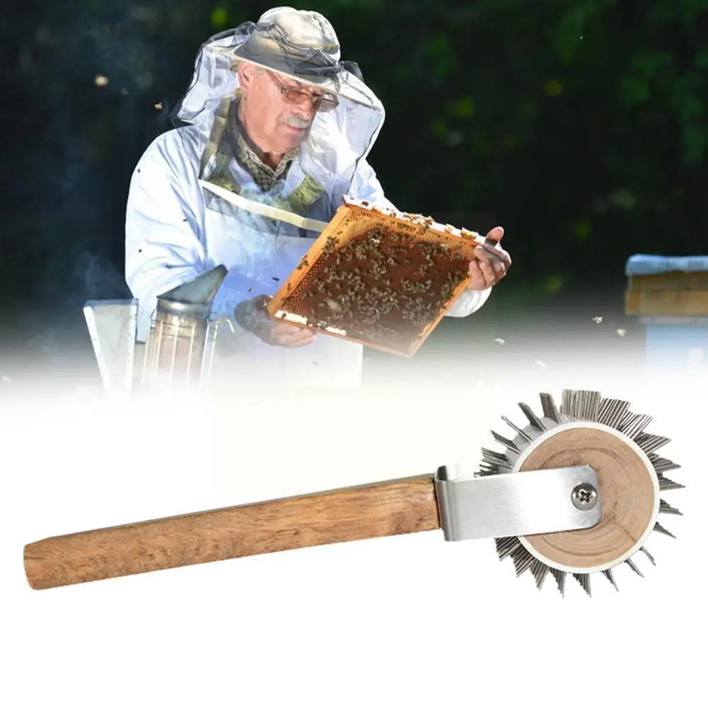 

Idler Wheel Uncapping Fork Gear Bee Honeycomb Rake Needle Supplies Extracting Beekeeping Tool Roller Tools Honey I4e3