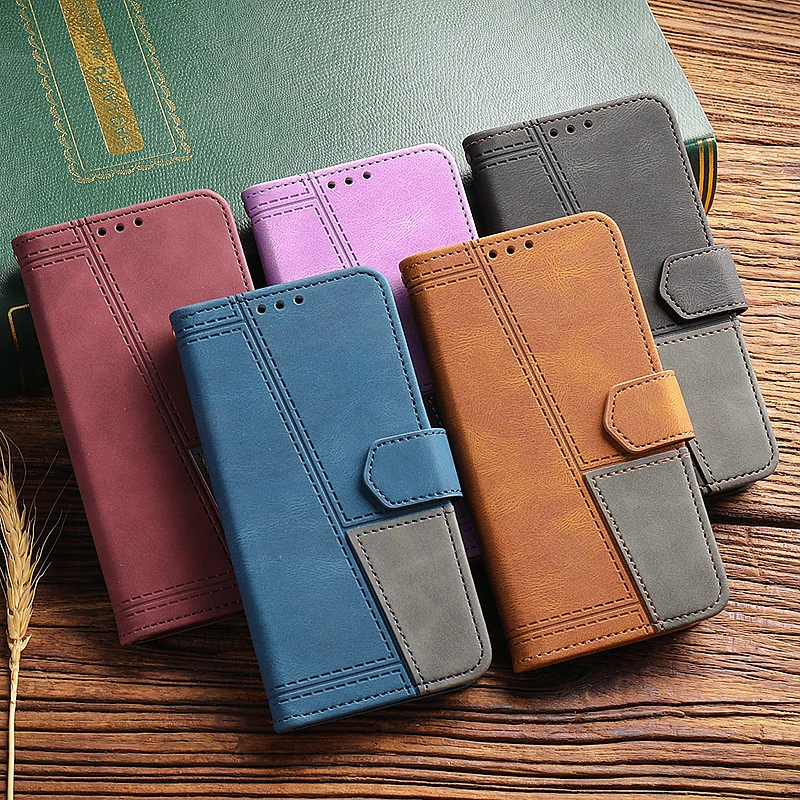 Leather Case For Samsung Galaxy S21 S20 FE S22 Ultra S10 S9 S8 Plus S10E Note 10 Lite Plus 20 Ultra 9 8 Flip Book Case Cover