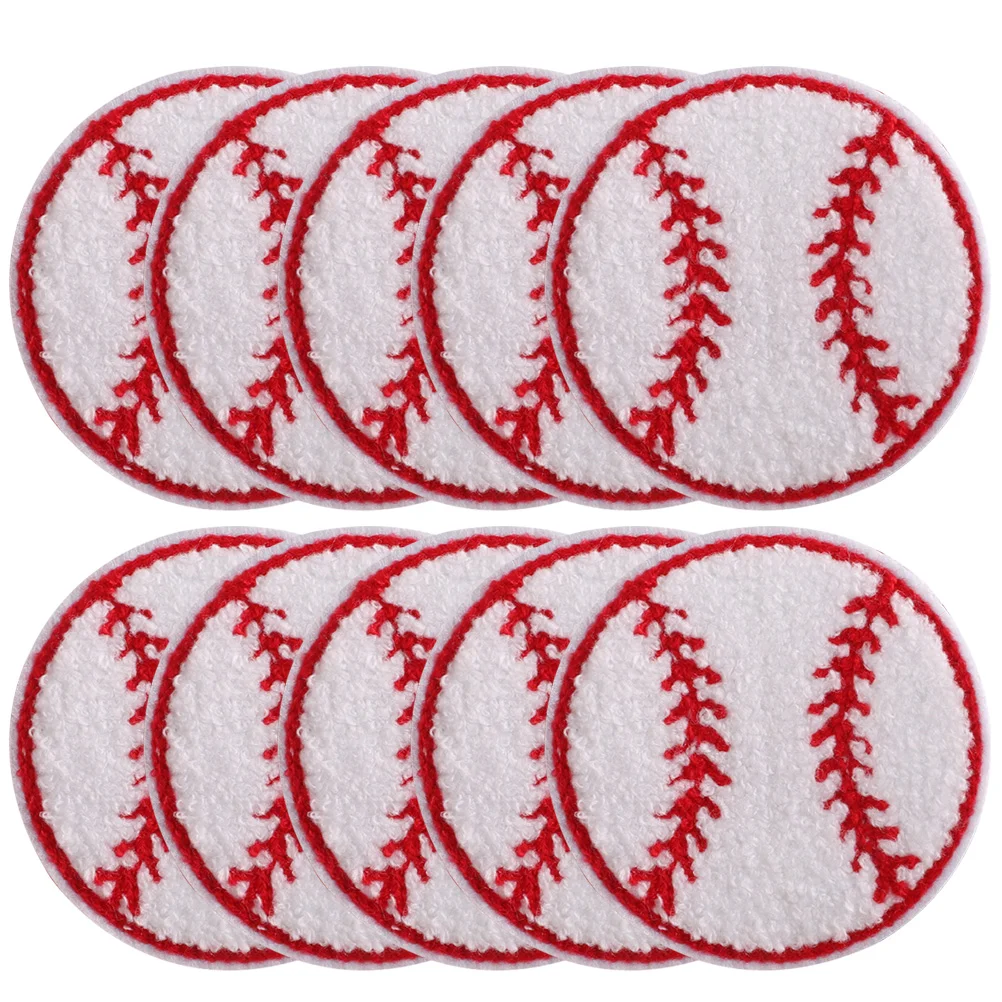 

Patches Baseball Embroidered Iron Hat Badges Applique Jeans Softball Cloth Chenille Repair Appliques Party Pacthes Favors Sew