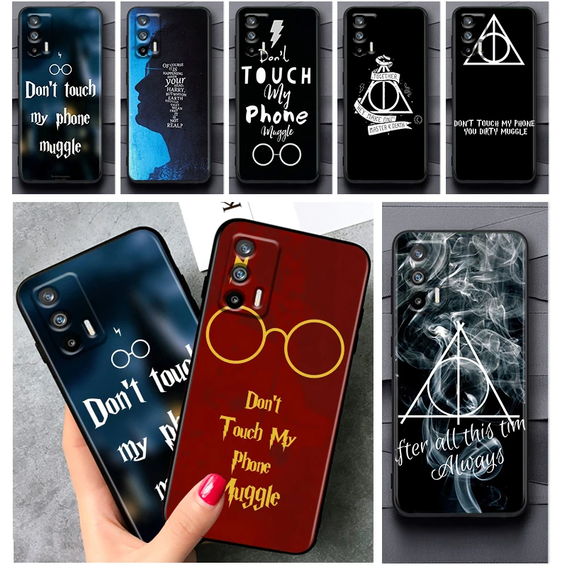 

Ring Potters Wand Harries Cute Phone Case For OPPO Realme V11 X3 X50 Q5i GT GT2 Neo2 Neo3 C21Y C3 9 9i 8 8i 7i Pro Master Black