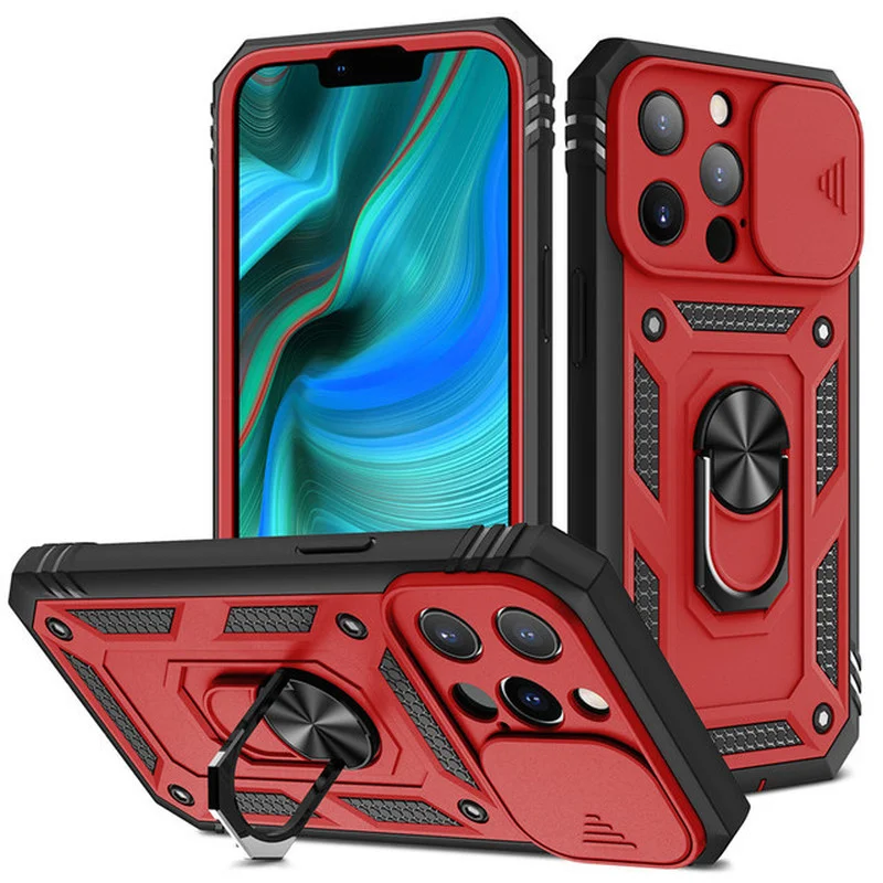 

Slide Camera Lens Protect Phone Case for iPhone 13 11 12 Pro Max Mini XS Max XR X 7 8 Plus SE Military Grade Bumpers Armor Cover
