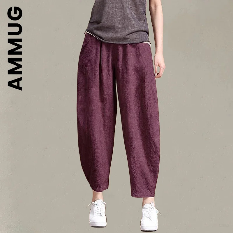 

Alobee Trousers New Pants Women Soft Straight Sweatpants Quality Elastic Waist Office Lady Pants Vintage Long Mujer Female