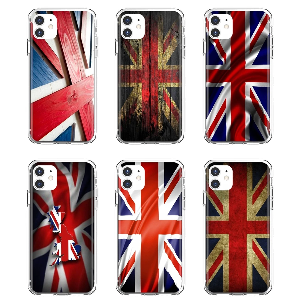

For iPhone 10 11 12 13 Mini Pro 4S 5S SE 5C 6 6S 7 8 X XR XS Plus Max 2020 england-british-uk-flag-Union-Jack TPU Bag Case