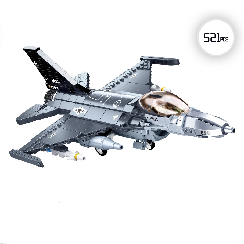 

1:44 Военная серия WW2 F16 Jet многофункциональный истребитель пилот MOC модель строительные блоки кирпичи игрушки подарки