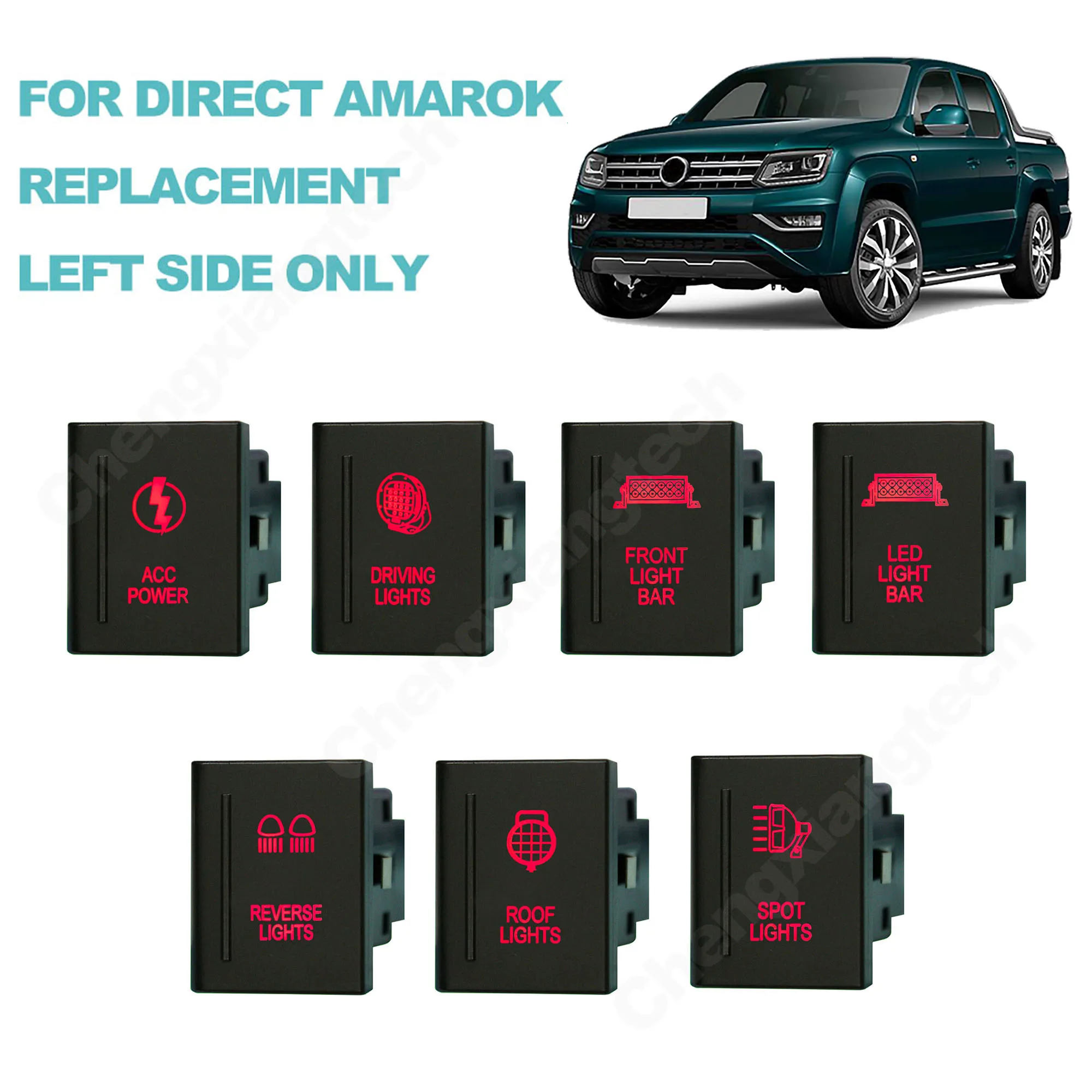 12 В 3 А кнопочный переключатель для VM AMAROK OEM сменный красный светодиодный