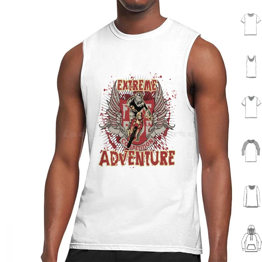 

Extreme Motocross Adventure-Motorcycle Racing Tank Tops Print Cotton Motorcycle Motocross Dirt Bike Motorbike Biker