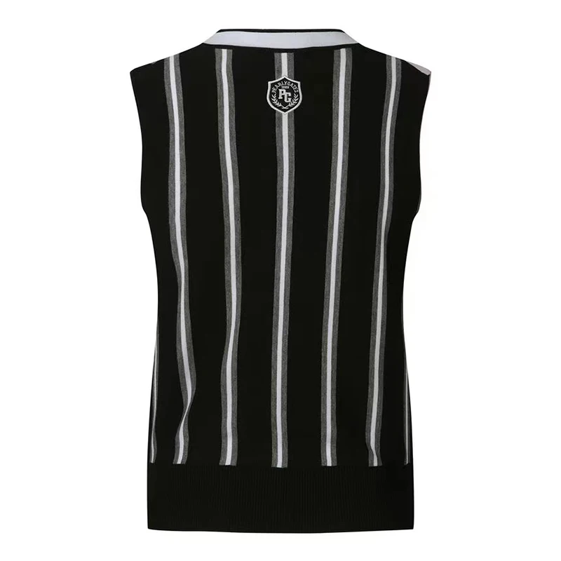 New spring golf knit vest for women ladies golf wear stripe  vest golf apparel golf top stretch W422105