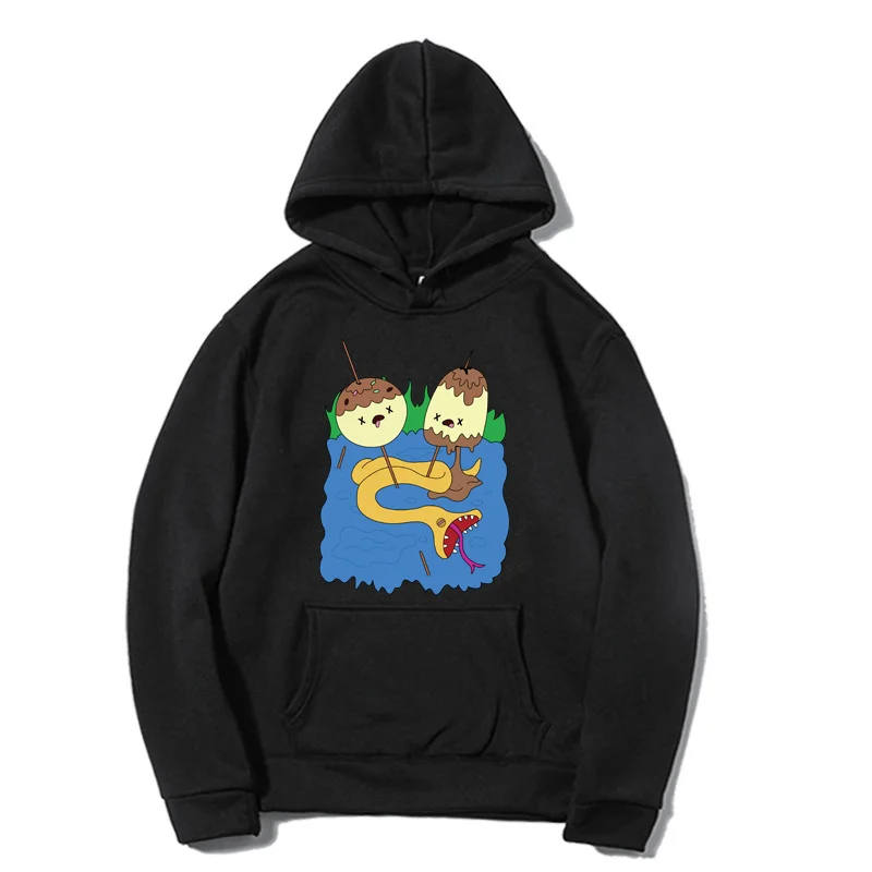 

Adventure Time Hoodies Unisex Casual Sweatshirts Japanese Cartoon Loose Hoodie Comfortable Creativity Streetwears
