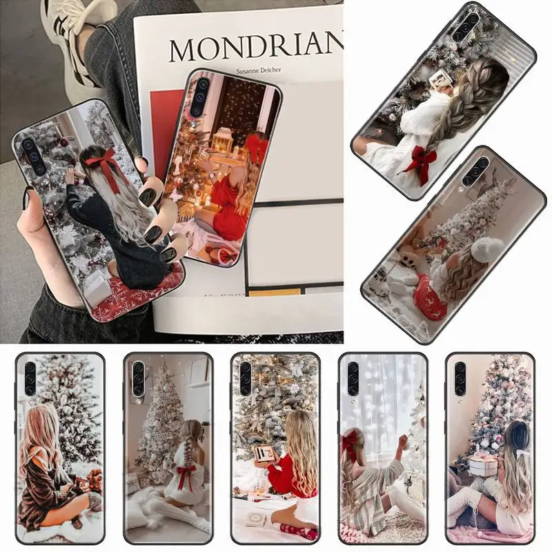 

christmas girl new year gifts friends Phone Case For Samsung galaxy A S note 10 12 20 32 40 50 51 52 70 71 72 21 fe ultra plus