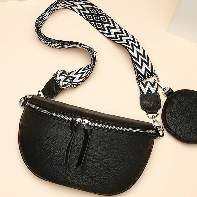 

Поясные Сумки из натуральной кожи для женщин, дизайнерские забавные модные дамские сумочки на ремне, клатчи из воловьей кожи на одно плечо