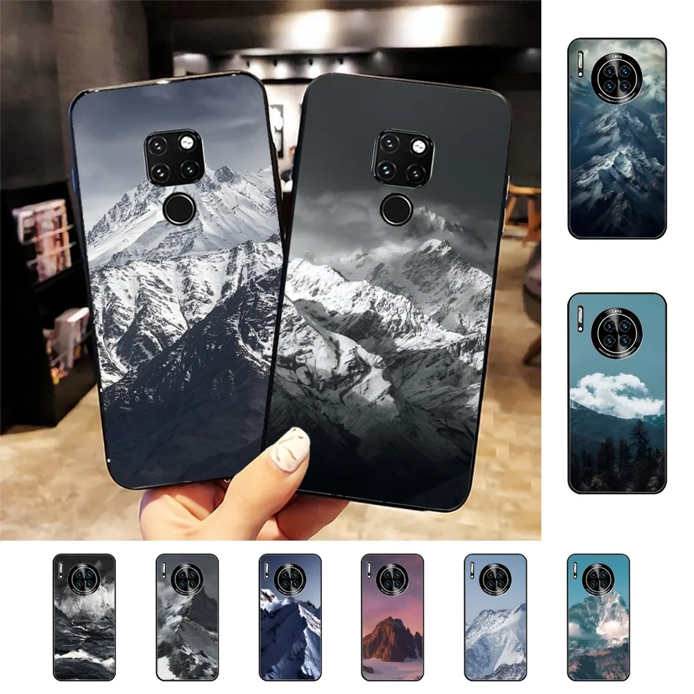 

3D Emboss Mountain Phone Case For Huawei Mate 10 20 30 40 50 lite pro Nova 3 3i 5 6 SE 7 pro 7SE