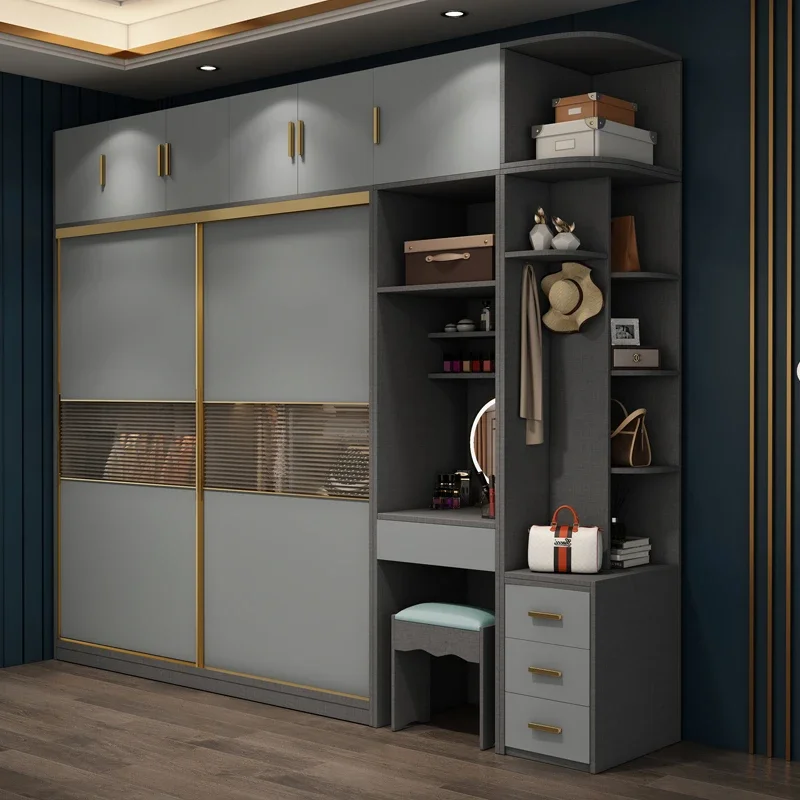 Шкаф для хранения спальни деревянный Органайзер большой домашний роскошный шкаф