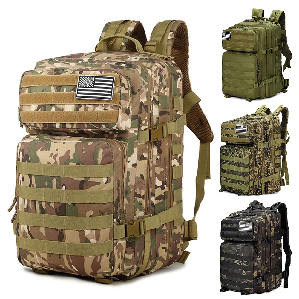 

Waterproof Tactical Rucksacks Camping Pack Men For Capacity Large Nylon Bag Backpack Assault Trekking Military Hunting