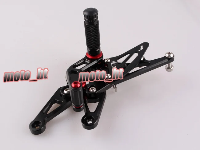 Aluminum Motorcycle Rearset Rear Set Footpegs Adjustable For YAMAHA YZF R1 2007 2008 YZF-R1 Black