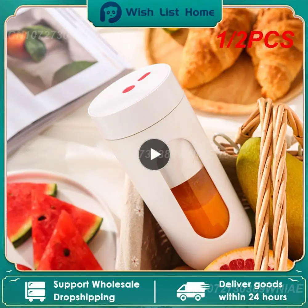 

1/2PCS Electric Mini Portable Juicer Juicing Crushed Ice Milkshake Quick Juicing Wireless Multifunction
