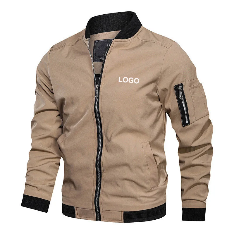 Custom LOGO Autumn Winter Men's Jacket Windproof Autumn Long Sleeve Casual Jacket Jacket Bomber Jacket