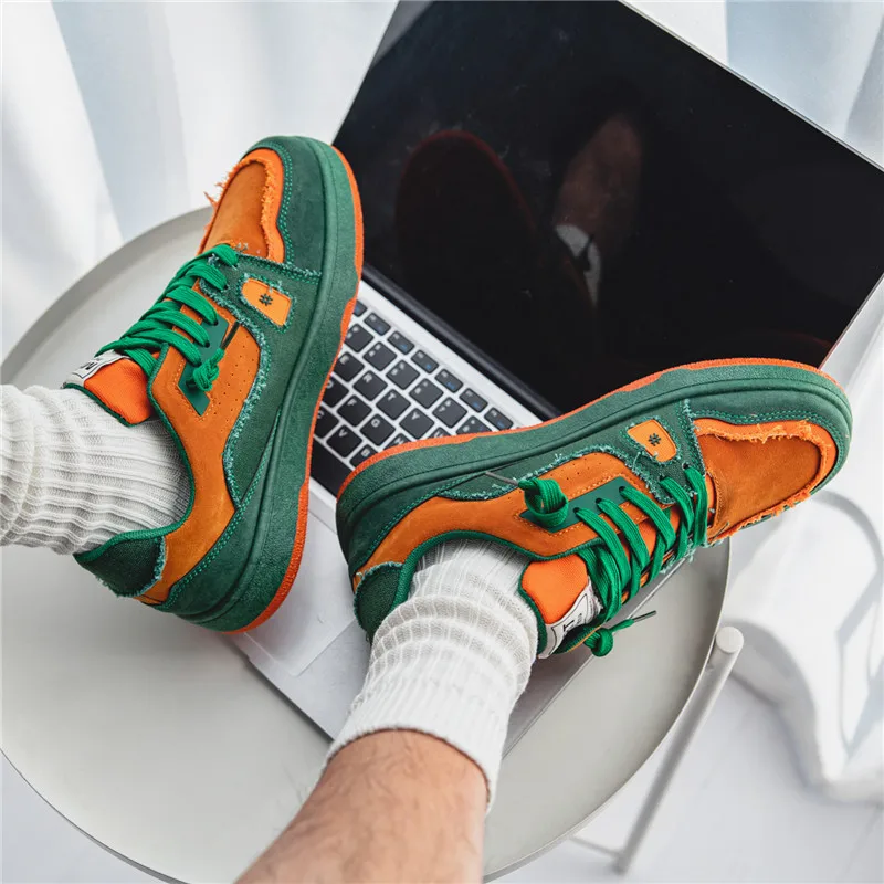 Men sport Running Shoes Breathable Autumn Outdoor Sport Shoes Sneakers Shoes comfortable Men's Tennies shoes Thick-soled board