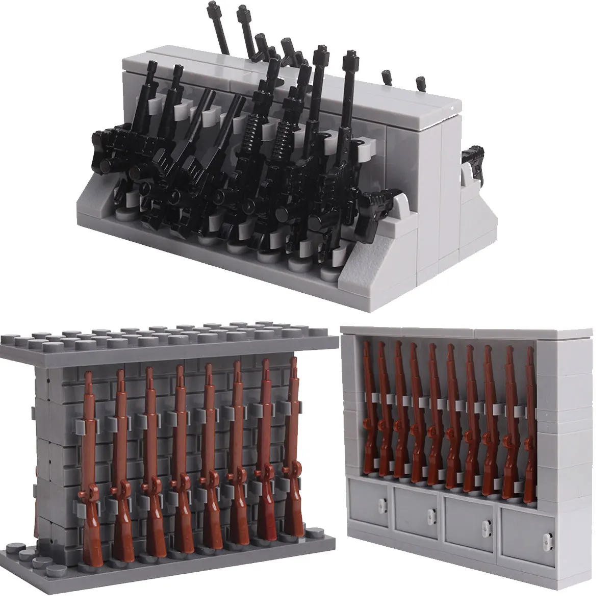 

Small Particle Building Block Model Weapon Equipment Rack Model Rifle assembling Military Compatible with LEGO Building Blocks