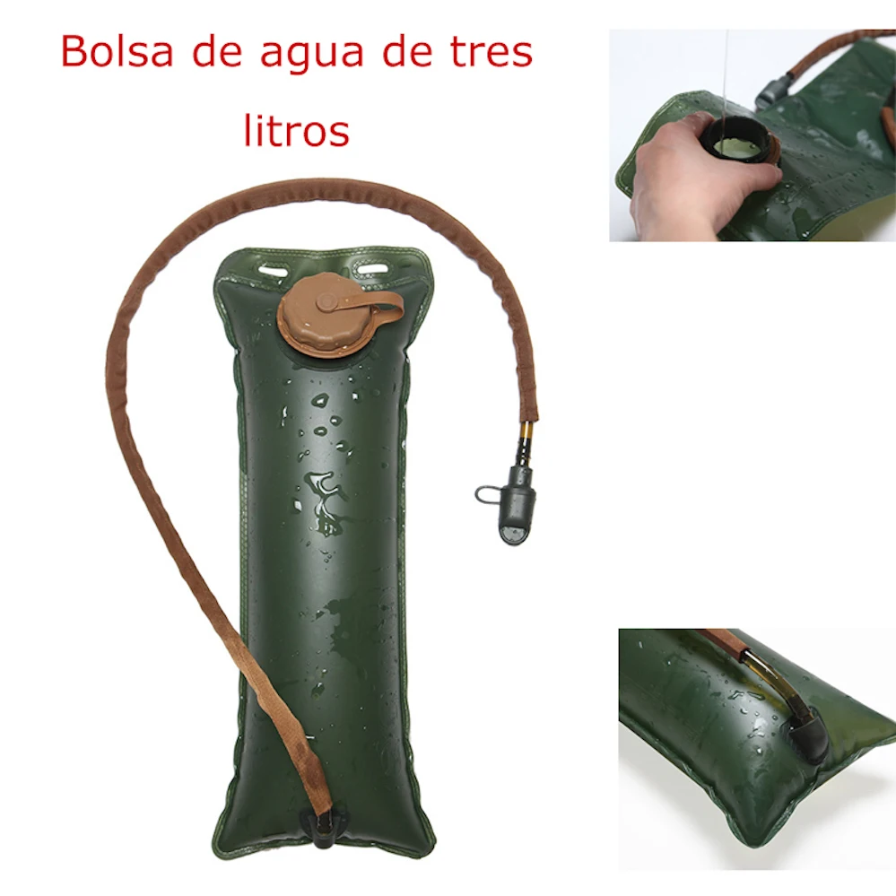 

Сумка для воды трехлитровая, термополиуретановая лайнер для питьевой воды, принадлежности для кемпинга, тактическое снаряжение для здоров...