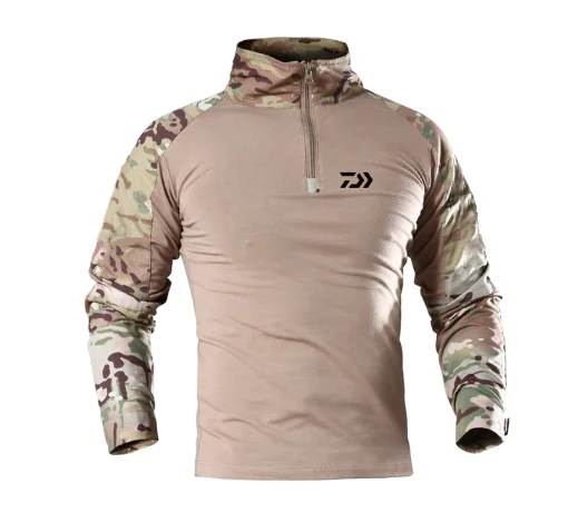 

A Fishing Clothes Sun Protection Fishing T Shirt Army Breathable Anti-Mosquito Outdoor Camping Travel Fishing Shirt