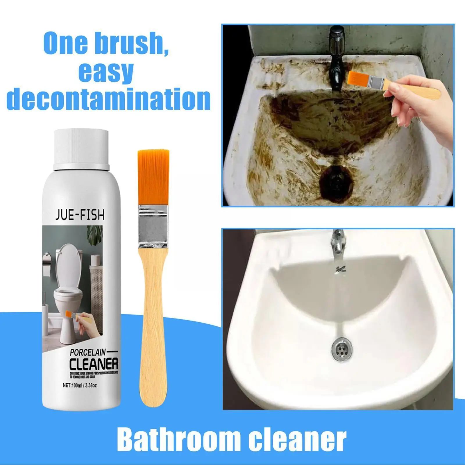 

100ml Multi-purpose Cleaner Rust Remover Cleaning Car Accessories Car Brush Kitchen Cleaning Home With House Interior U8h6
