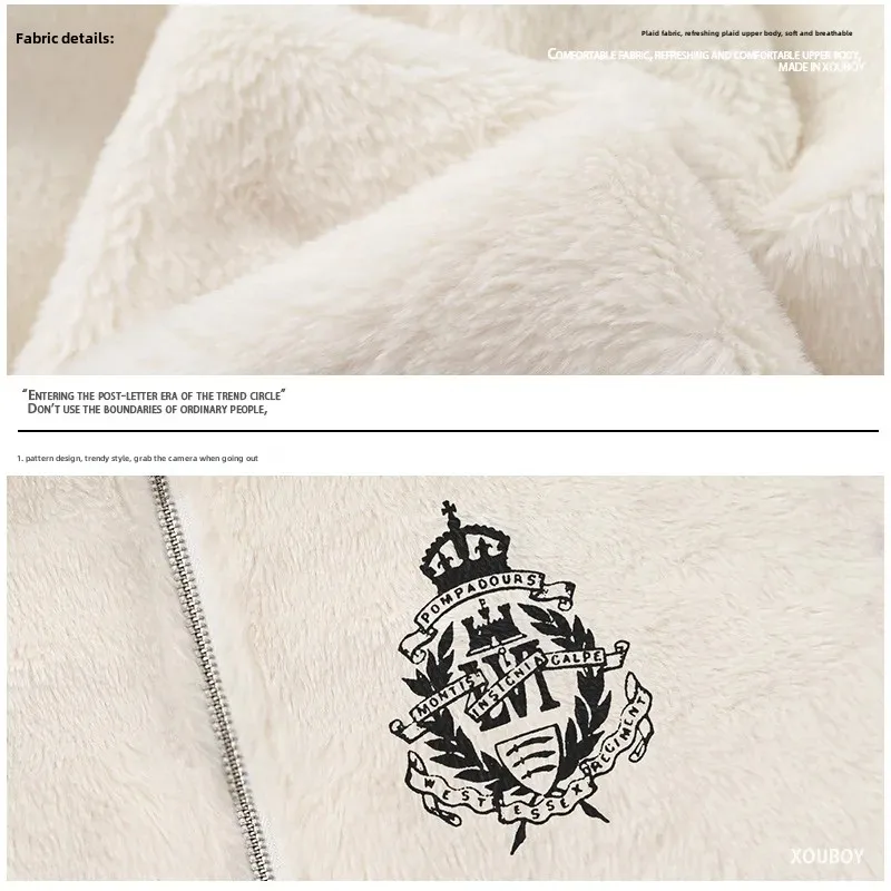 Trendy Original Cotton-Padded Loose Fit Oversize Coat For Men And Women Thickened Winter Woolen Casual Style Parkas