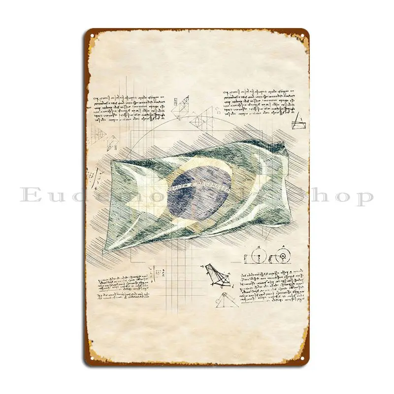 

Бразильский металлический плакат с ржавым принтом, кухонный Настенный декор на заказ, жестяной плакат