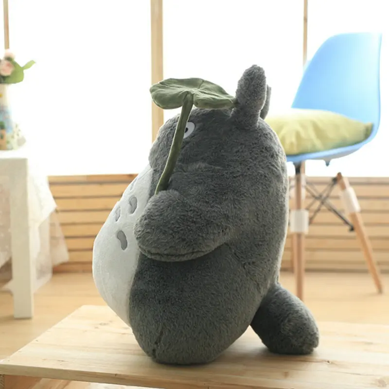 Totoro плюшевая игрушка милая кошка японская аниме фигурка Тоторо с листьями лотоса
