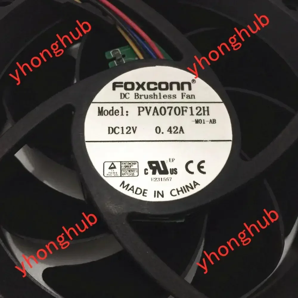 Foxconn PVA070F12H M01-AB DC 12 В 0 42 А 4-проводной 70x70x20 мм Вентилятор охлаждения сервера
