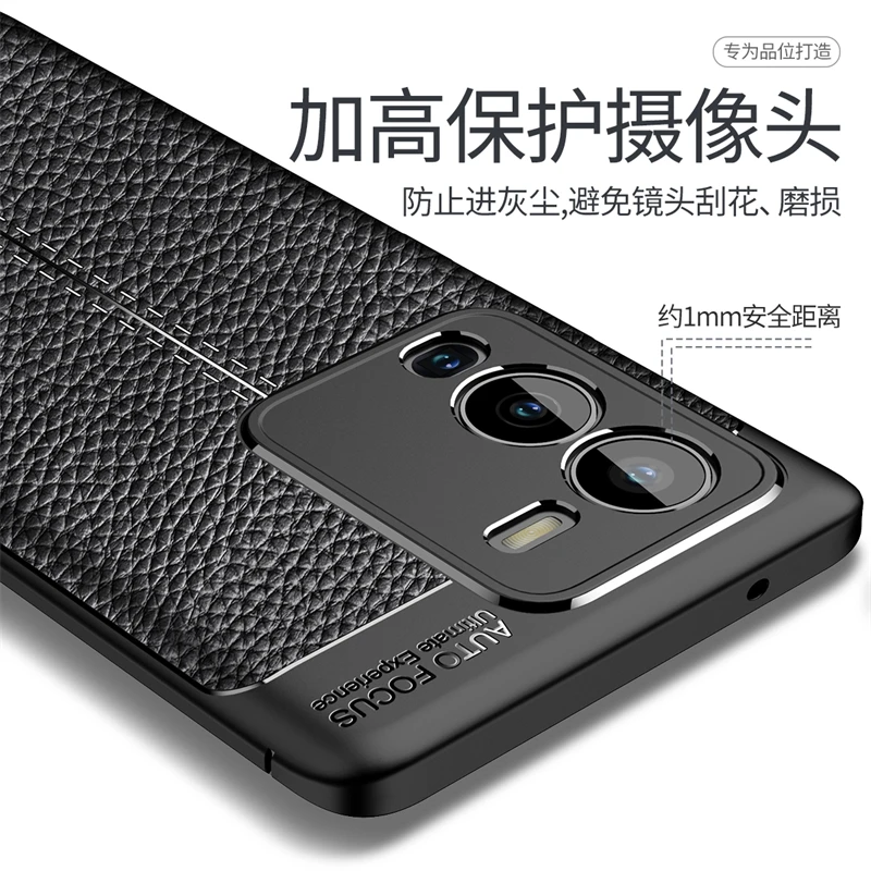 For Cover Vivo V25 Pro Case For Vivo V25 Pro Capas Coque Phone Back Shockproof Bumper TPU Leather For Fundas Vivo V25 Pro Cover