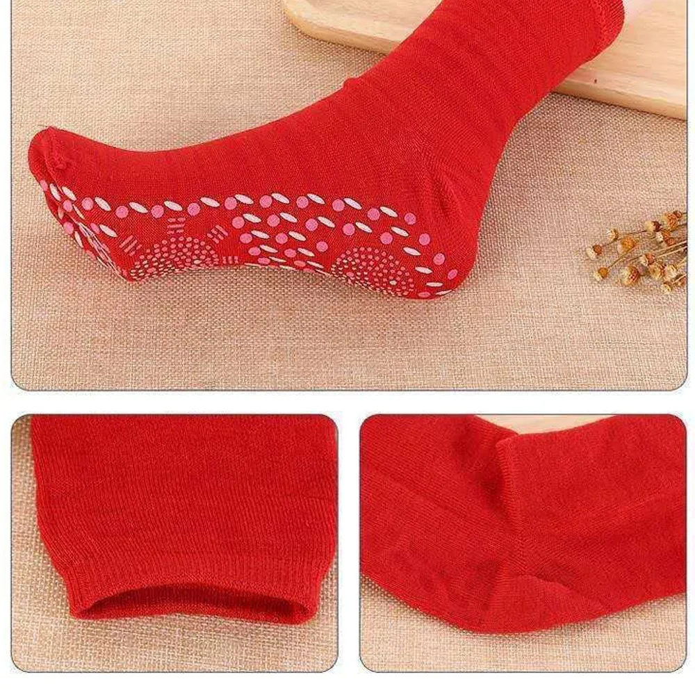 

2PCS/PAIR Tourmaline Magnetic Sock Self-Heating Therapy Magnet Socks Unisex Warm Anti-fatigue Health Care Socks Thermal Massage