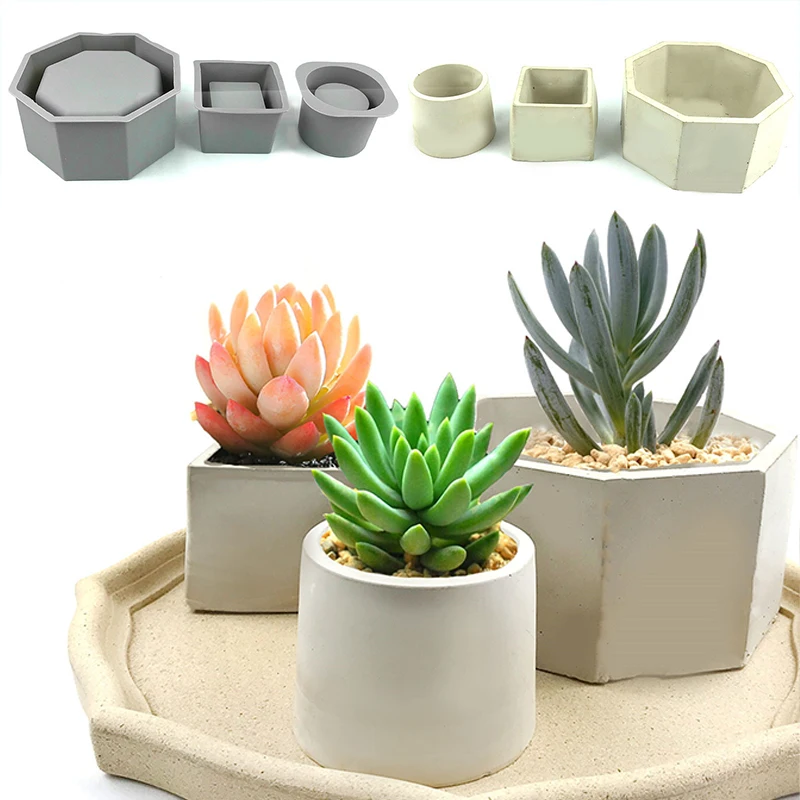 

Flower Pot Silicone Mold DIY Plaster Mold Concrete Cement Handmade Aromatherapy Plaster Mold Home Supplies