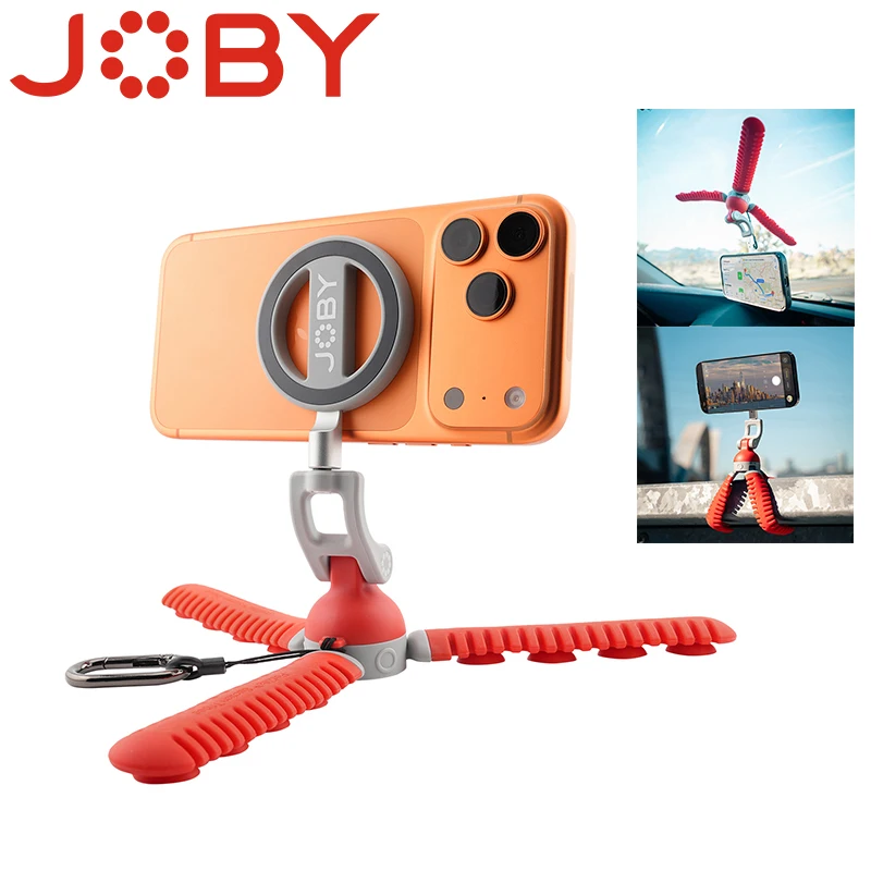 Фото JOBY PodZilla ™   Магнитный штатив-осьминог PZ01 с креплением MagSafe, гибкий штатив для телефона, автомобиля, путешествий, съемки видео на открытом воздухе №1