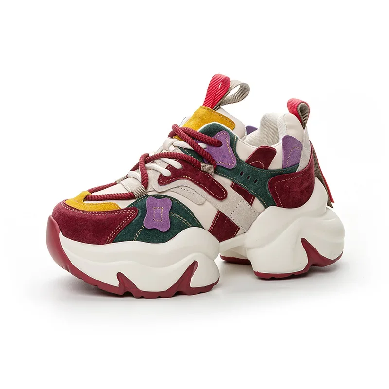 Женская кожаная обувь CLAIAMI новая повседневная спортивная женская на толстой