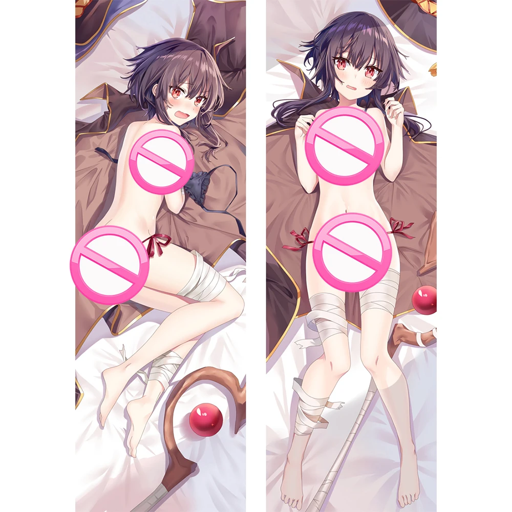 

Konosuba Megumin Cospaly Pillow Case Anime Theme Dakimakura Hugging Body Peachskin 2Way Otaku Sofa Cushion Pillowcase