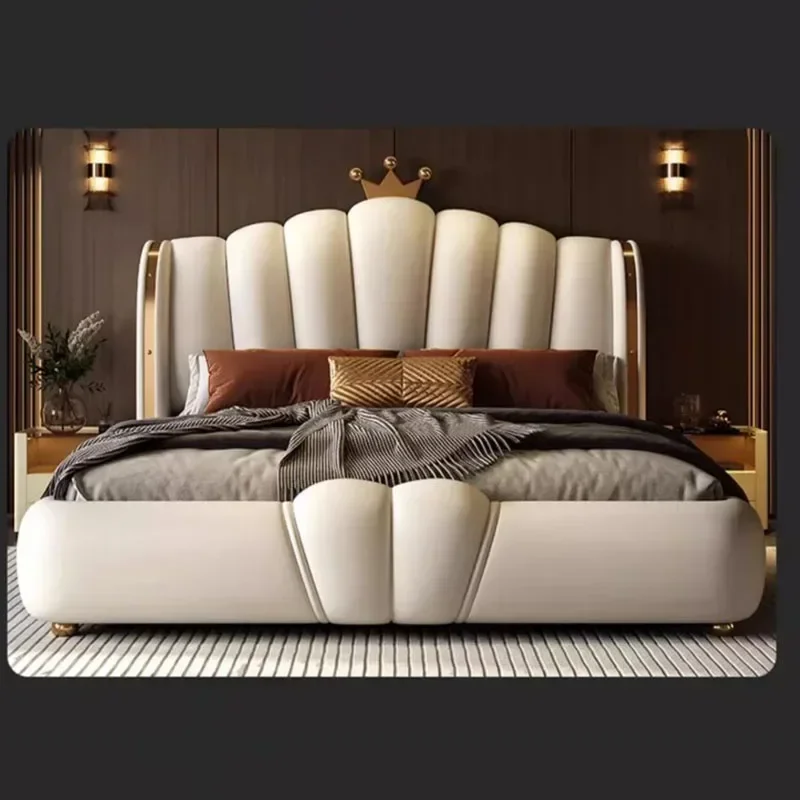 Двуспальная кровать скандинавской эстетикой двуспальная размера king-size дешевая
