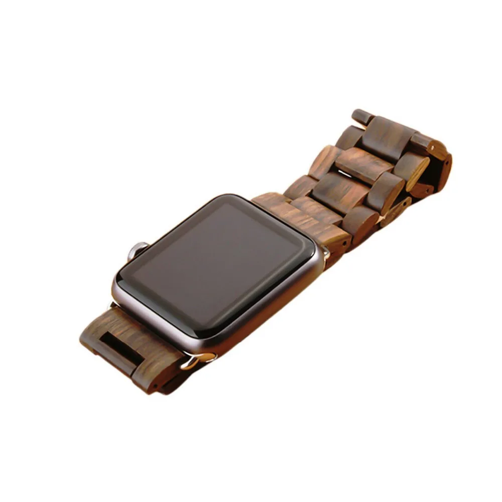 Natural Wooden strap For Apple watch Series 7 45mm 41mm Bracelet for Apple watch band 44mm 40mm 42mm 38mm iWatch 6 SE 5 3