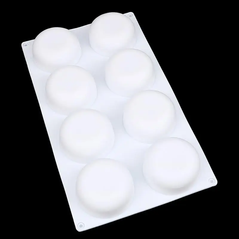 

1*8 отверстий, круглая силиконовая форма, силиконовая форма для мыла для рук, резистор высокой температуры