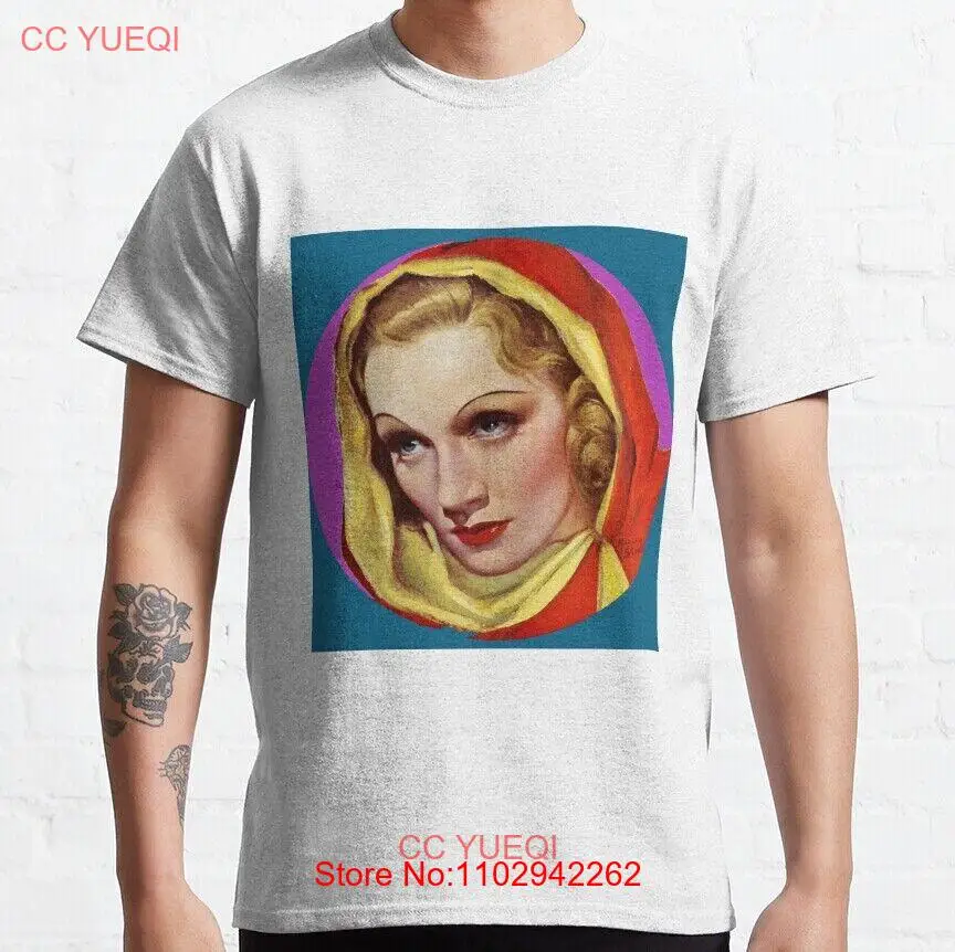 Классическая футболка с надписью MARLENE DIETRICH