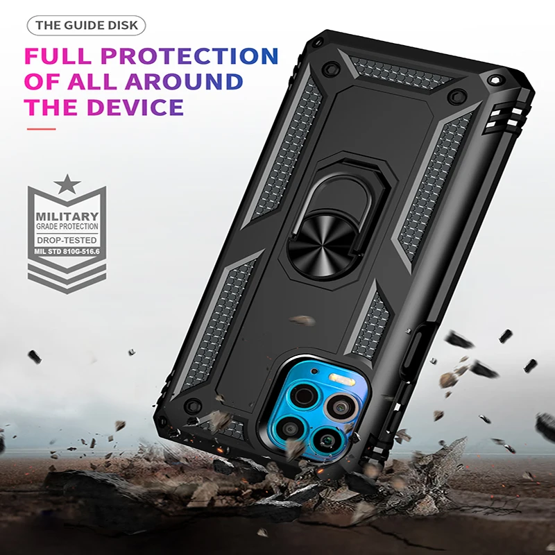 shockproof phone case for motorola g100 g71 g60 g51 g50 g41 g40 car holder ring cover for moto g31 g30 g20 g10 g9 g8 g7 plus g6 free global shipping