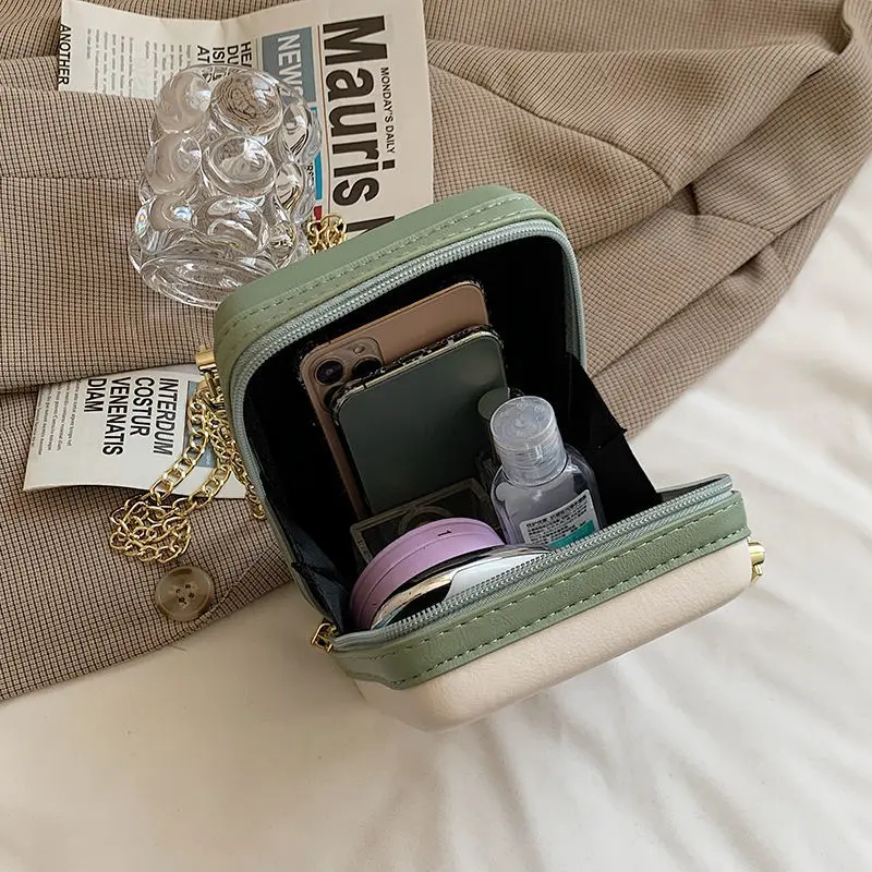 2022 New China Mahjong Printing Shoulder Bags Women Crossbody Bag Chains National Wild Designer Pu Leather Messenger Bag