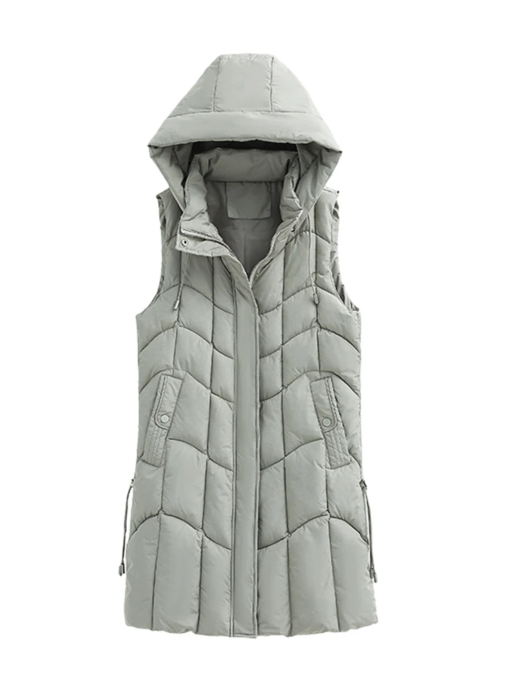 Купить Жилет Женский Длинный С Капюшоном