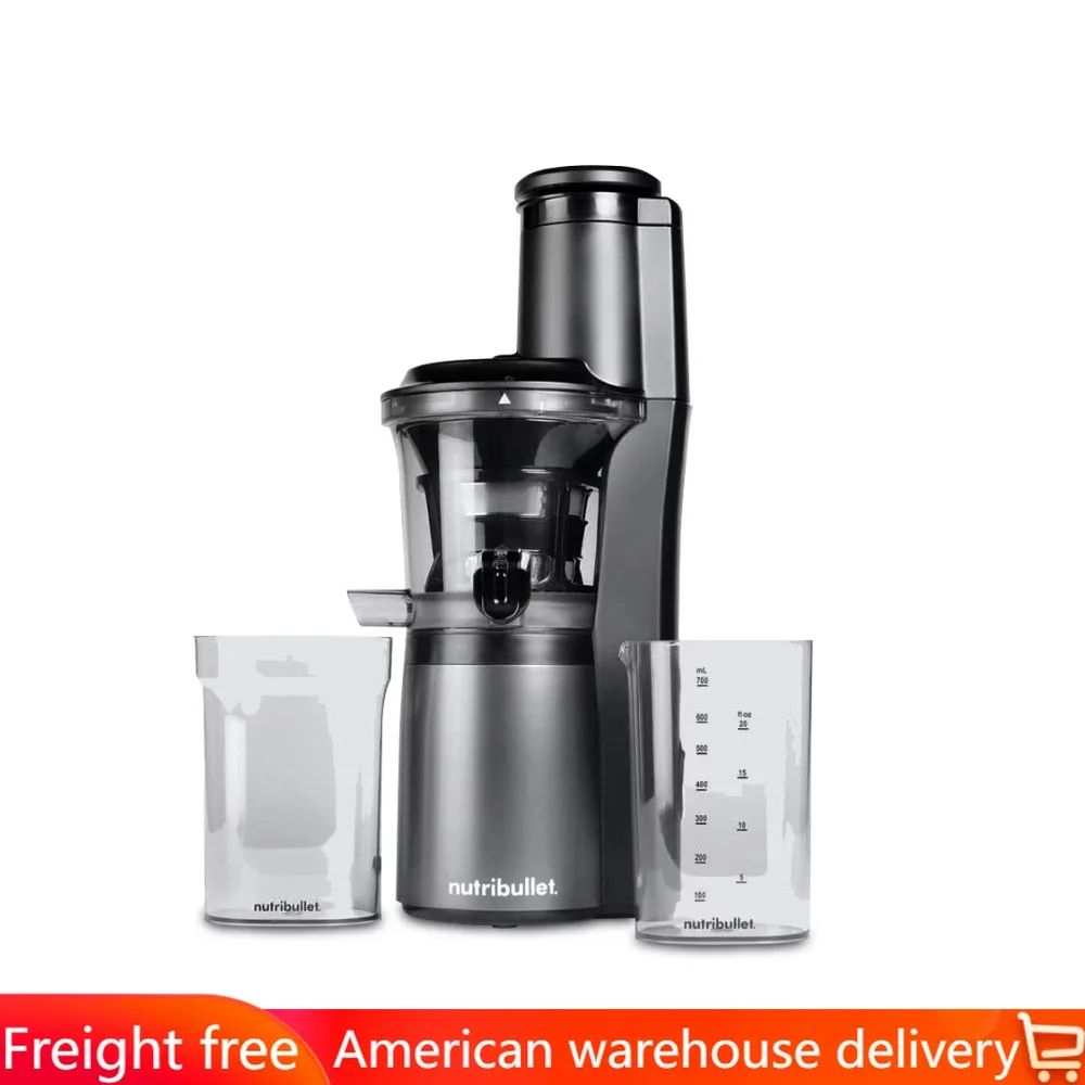Slow Juicer Portable Electric Juicer Machine GrayClearBlackM