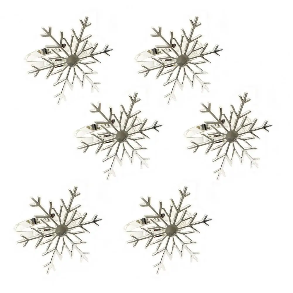 

6Pcs High Quality Napkin Holder Alloy Christmas Napkin Rings Special Design Xmas Style Napkin Holder Fine Workmanship