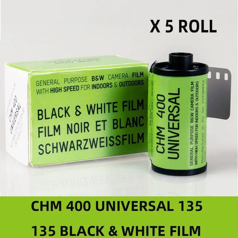 5 ROLLS German Original Black And White Negative Film CHM 400 UNIVERSAL 135 Film Retro Film 35mm film, For All 35mm Cameras