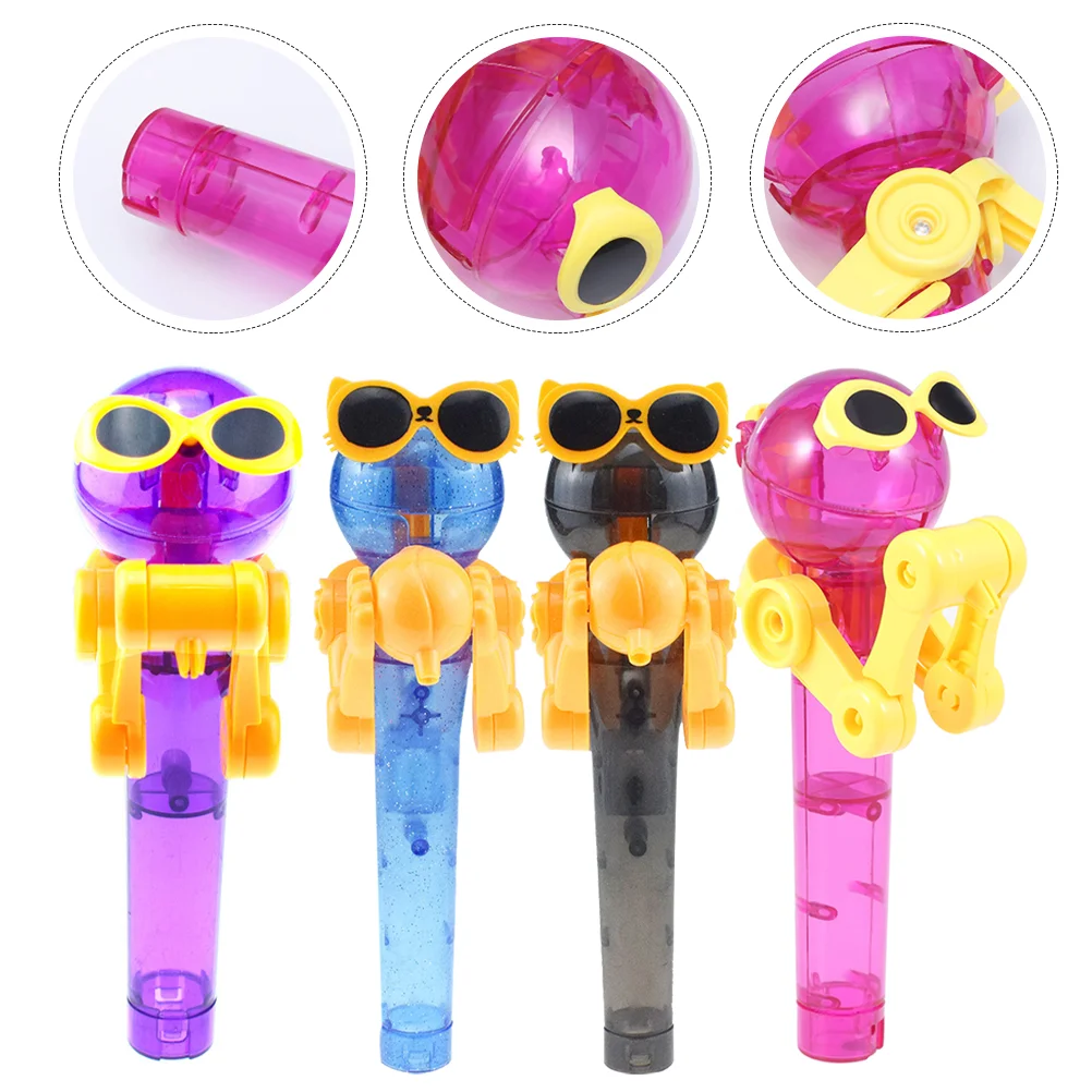 

Lollipop Holder Robot Toy Candy Toys Storage Casekidsnovelty Box Creative Funny Sucker Eatparty Holdersstandlollipops