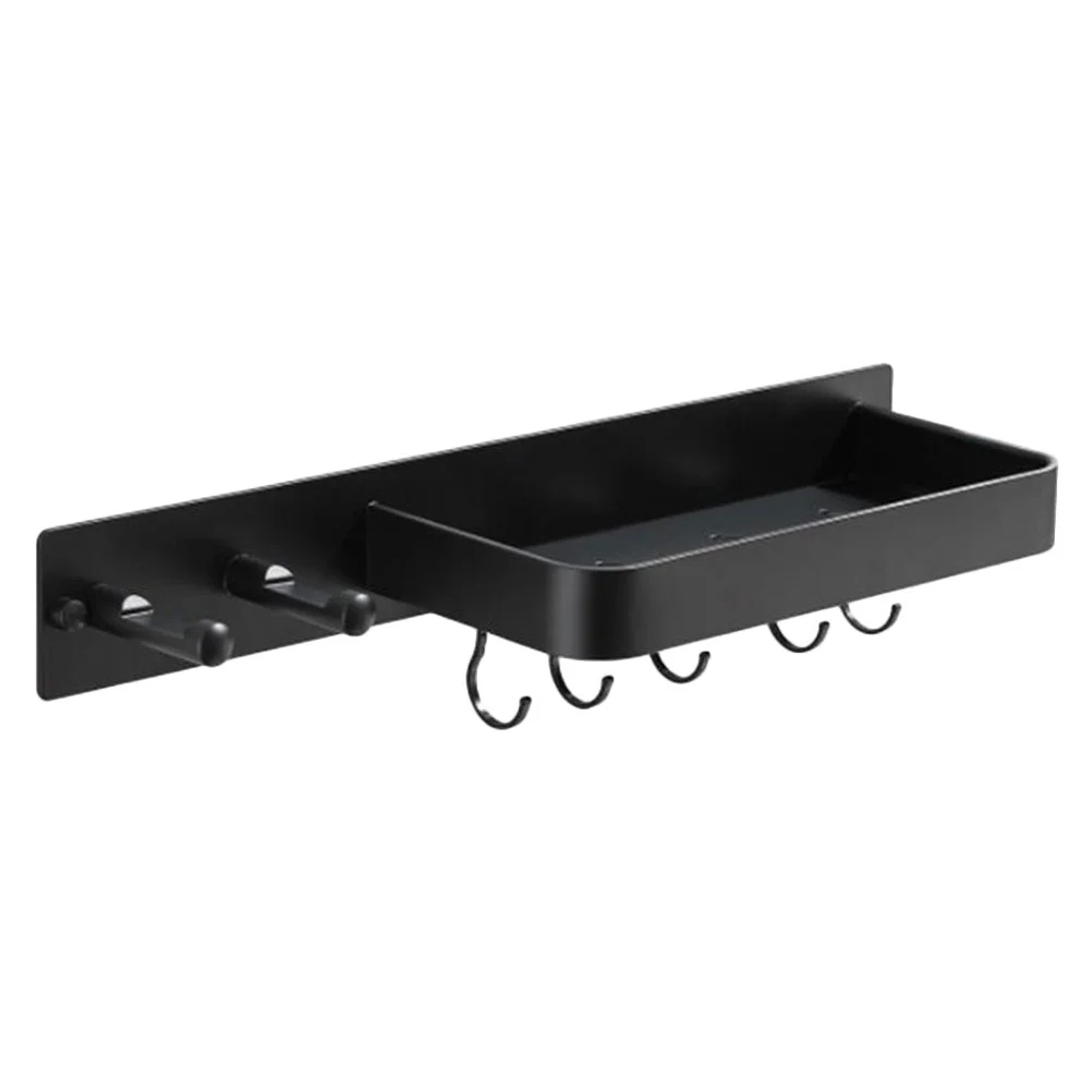 

1pc Bathroom Rack Hair Blower Rack Nail Free Storage Shelf for Sundries Bathroom Home