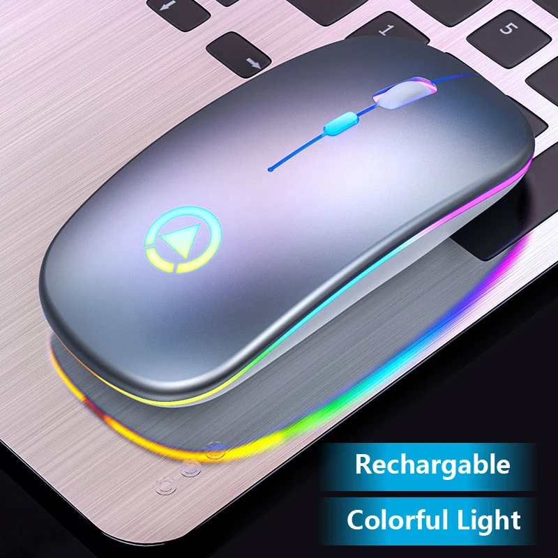 

Slim 2.4GHz Wireless Rechargeable Silent Mouse USB Optical Ergonomic Mice LED Backlight Game Gaming Mause For PC Laptop Gamer
