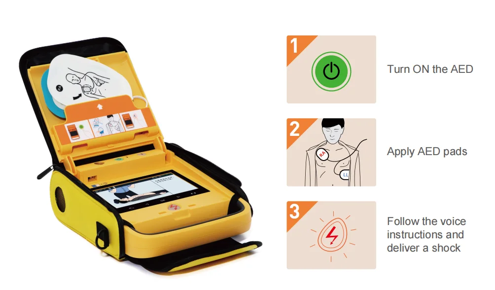Поставщик портативная 7-дюймовая цветная TFT AED машина для взрослых детей