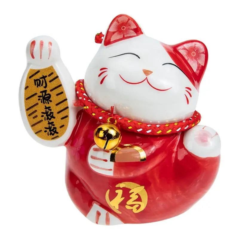 

Ceramic Maneki Neko Lucky Cat Money Box Decoration Feng Fortune Ornament Shui Home Jar Gift Saving Bank Piggy Statue